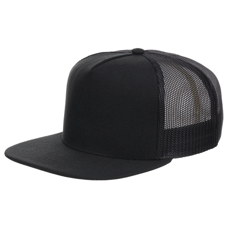 Crowns by Lids Essential 5-Panel Trucker – Black Adjustable