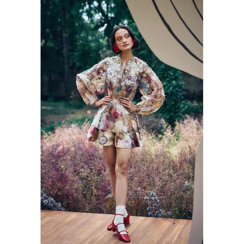 Antiquity Sheer Top and  Mini Skorts XS