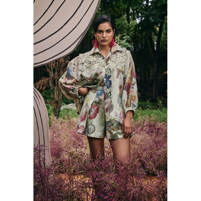 Antiquity Embellished Relaxed Shirt XS