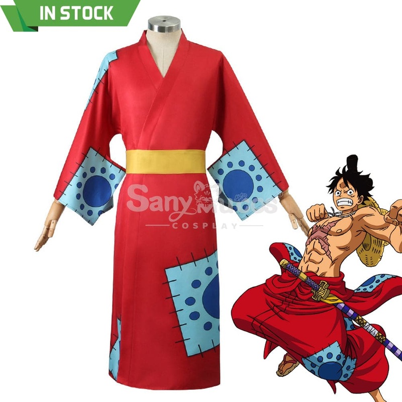 Anime One Piece Cosplay Luffy Wano Country Kimono Cosplay Costume