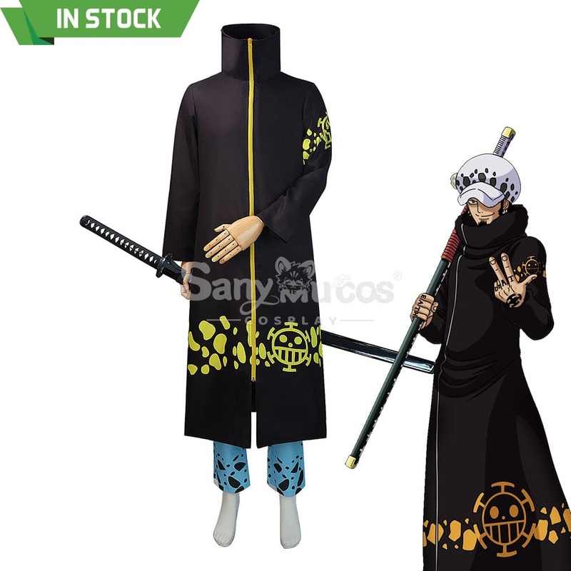 Anime One Piece Cosplay Trafalgar D. Water Law Trench Coat Cosplay Costume