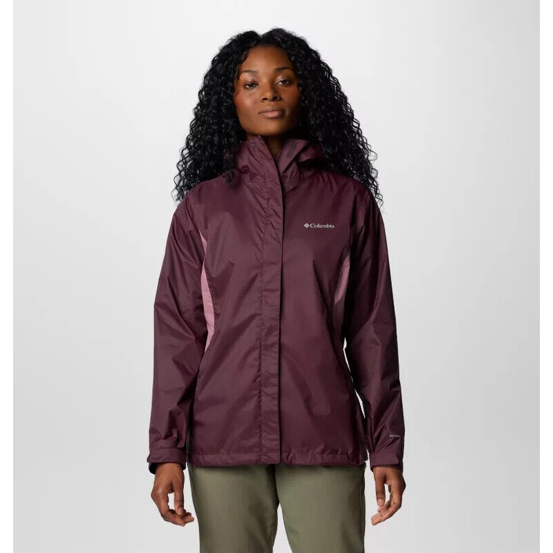 Columbia Arcadia II RL2436-610 Rain Jacket Women’s Moonvista Fig Full Zip APP568 (Purple,Regular,XS)