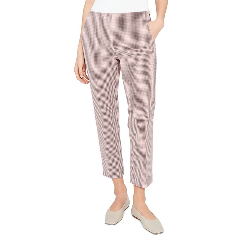 Treeca Pant In White Houndstooth Multi