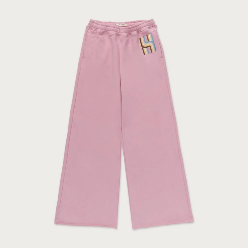 Womens Wide Leg Sweat Pant In Pink