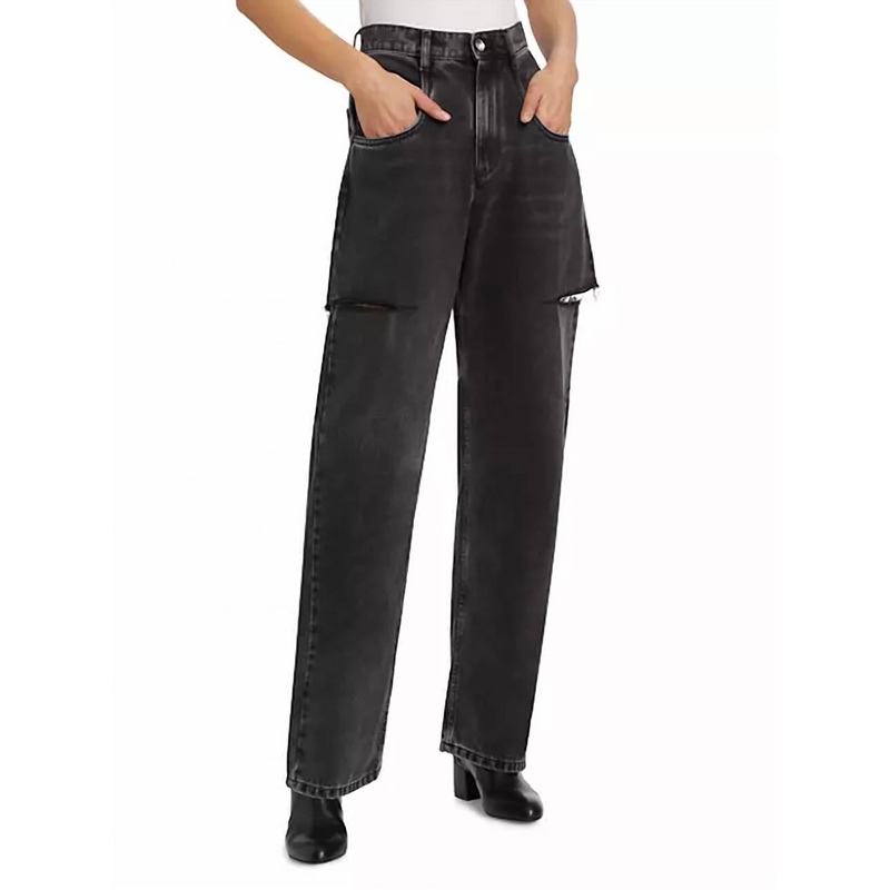 5-Pocket Distressed Feature Jeans In Black