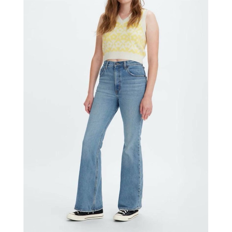 70S High Flare Jeans In Sonoma Walks – Light Wash