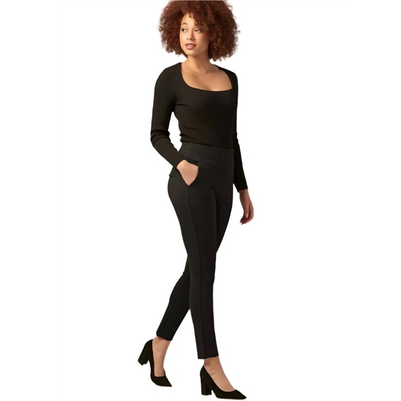 4-Way Stretch Ponte Pants In Black