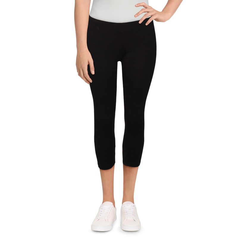 Womens Solid Micromodal Crop Leggings