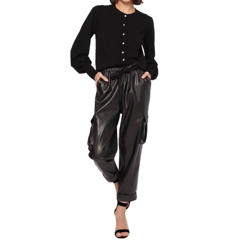Addy Vegan Leather Pant In Black