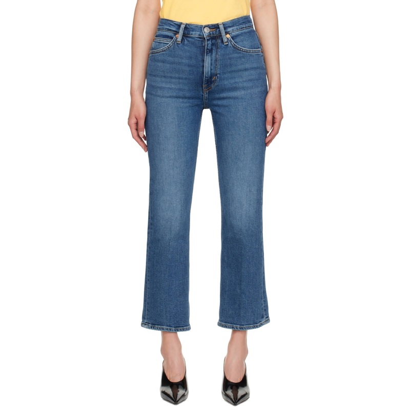 70S Crop Boot Jeans In Mid 70S