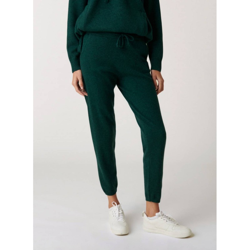Adia Cashmere Pants In Dark Green