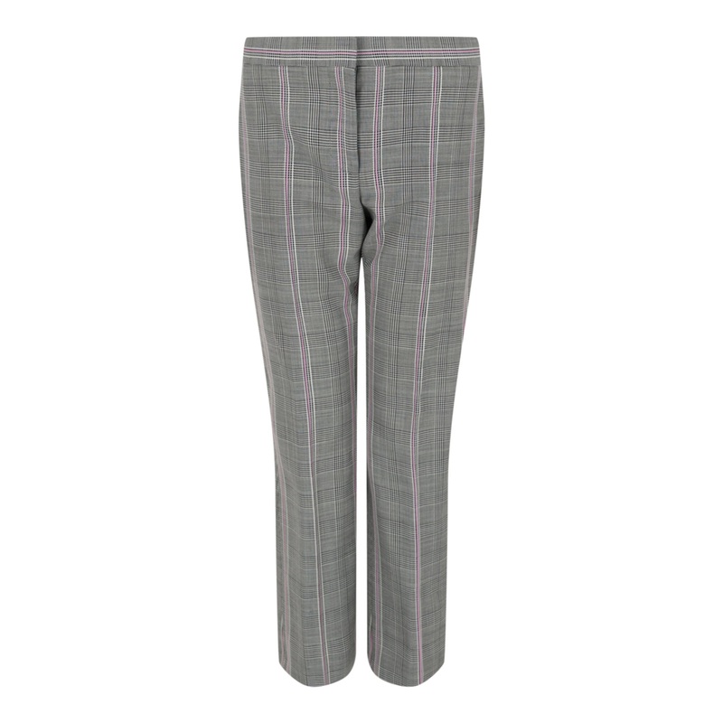Wool Plaid Trousers