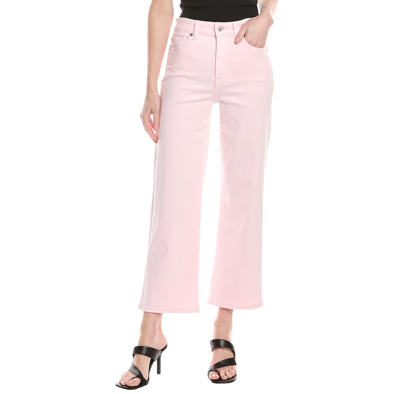 7 For All Mankind Alexa Soft Pink Cropped Jean