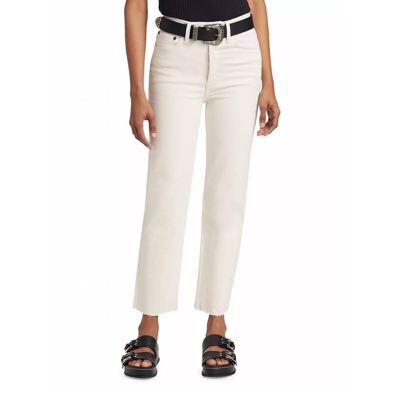 70S Stove Pipe Straight Jeans In Vintage White