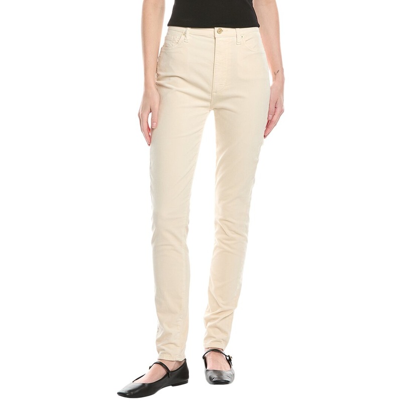 7 For All Mankind High-Waist Eggshell Skinny Jean
