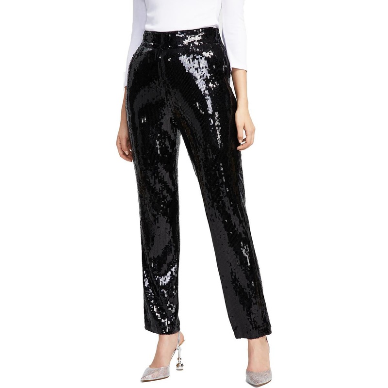 Womens Sequined Polyester Jogger Pants