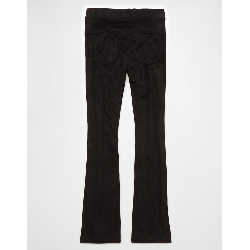 AE It Knit Suede Pull-On High-Waisted Kick Boot Pant SSL881759157674