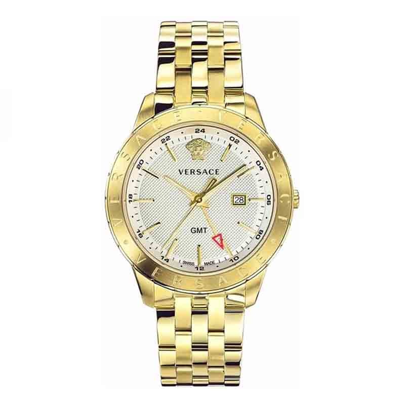 Versace Univers Gold Stainless Steel White Dial Quartz Watch for Gents – VEBK00518