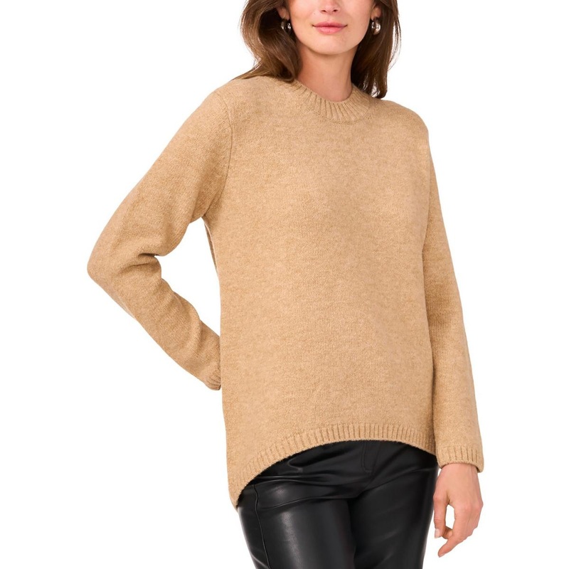 Womens Ribbed Trim  Knit Pullover Sweater SSL881758890202