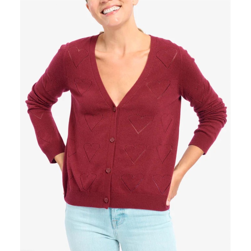 Alamo Cardigan In Burgundy