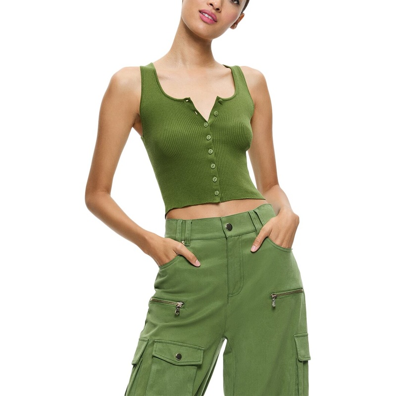 alice + olivia Daryn Cropped Tank