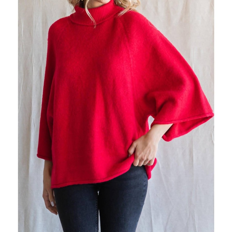 Work On It Sweater In Tomato Red
