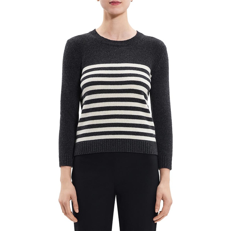Womens Wool Long Sleeves Crewneck Sweater