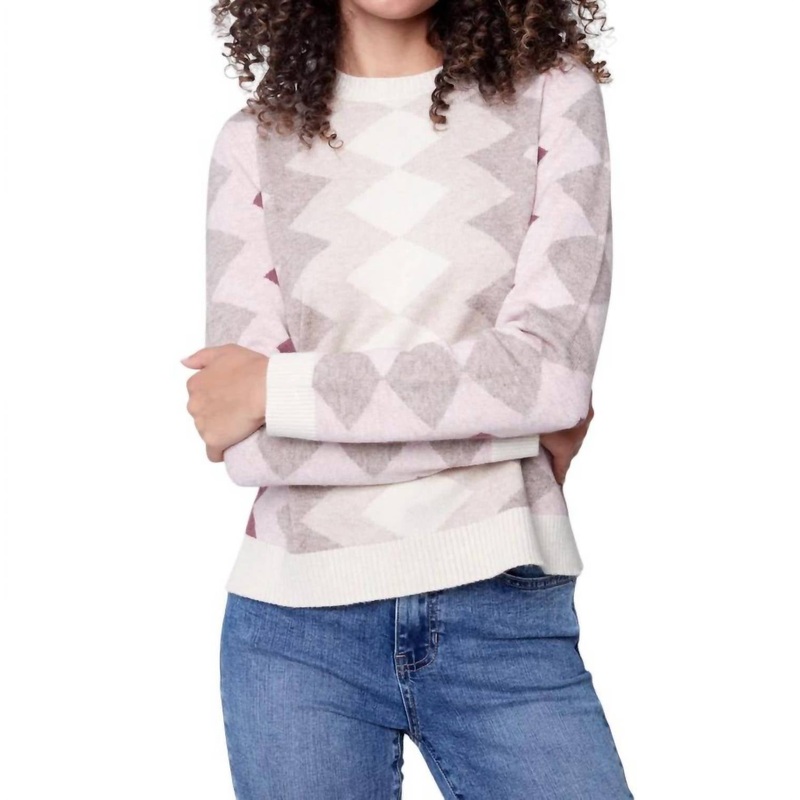 Zigzag Sweater In Powder