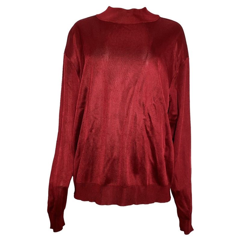 Alaa Mockneck Sweater in Red Viscose