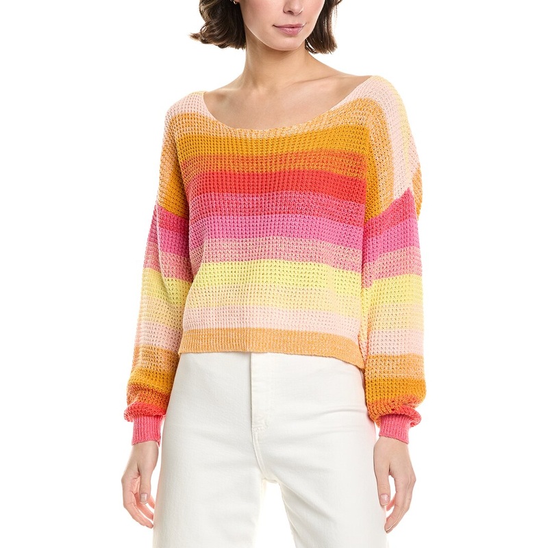 27 Miles Malibu Off-The-Shoulder Shaker Rib Sweater