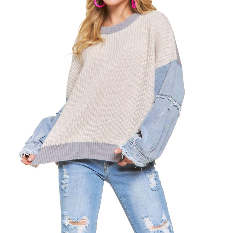 Alex Top In Cozy Grey