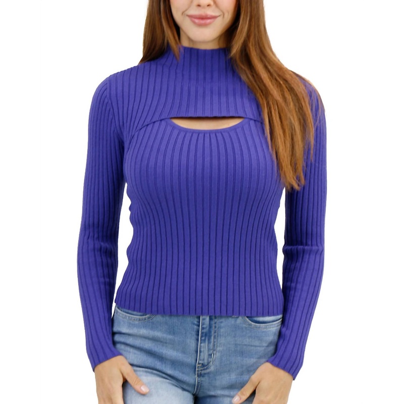 2-Piece Ribbed Shrug Sweater In Gemstone