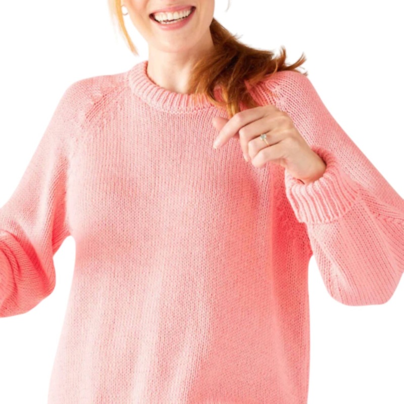 Amalfi Crewneck Sweater In Peach